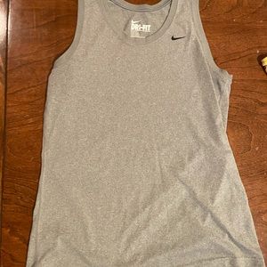 nike grey no sleeves shirt